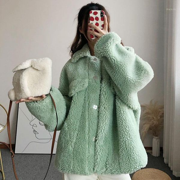 unua amo 2020 winter fluff jacket women thick warm fashion korean style faux fur lambswool coat female yy081a1, Black
unua amo 2020 winter fluff jacket women thick warm fashion korean style faux fur lambswool coat female yy081a1, Black