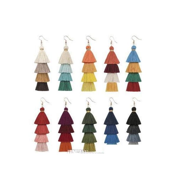 10 colors fashionable bohemian long tassel earrings female multilayer handmade earring eardrop dangle chandelier sqcrfj beauty888, Silver
10 colors fashionable bohemian long tassel earrings female multilayer handmade earring eardrop dangle chandelier sqcrfj beauty888, Silver