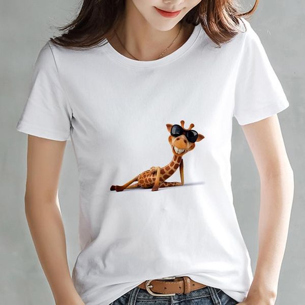new kawaii giraffe printed women t-shirts summer funny cute short sleeves shirts brand casual femme tees, White
new kawaii giraffe printed women t-shirts summer funny cute short sleeves shirts brand casual femme tees, White