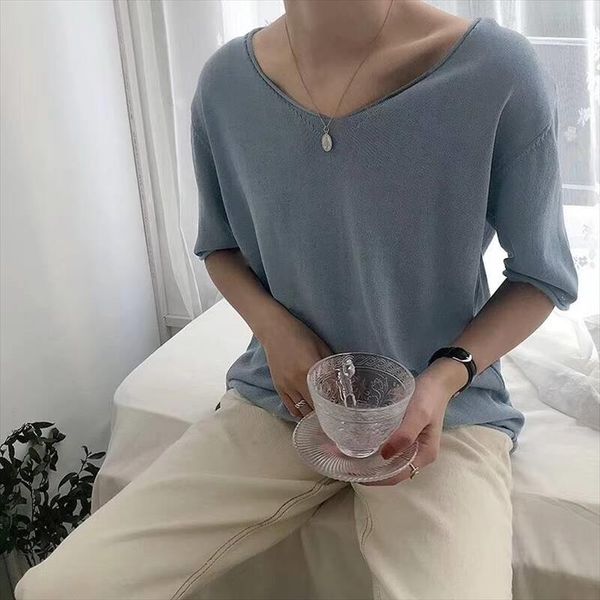 summer thin basic oversize t shirt for women tees short sleeve v neck casual knit t shirts knitwear basic big solid, White
summer thin basic oversize t shirt for women tees short sleeve v neck casual knit t shirts knitwear basic big solid, White