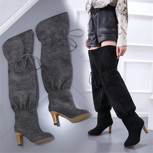2020 autumn winter new women suede sleeve boots fashion high heel rubber wear-resistant non-slip women over-the-knee boots, Black
2020 autumn winter new women suede sleeve boots fashion high heel rubber wear-resistant non-slip women over-the-knee boots, Black