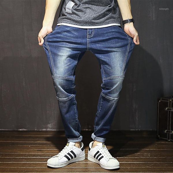 fashion stretch cowboys casual slim straight cotton jeans light blue male washed denim pants harem trousers plus size 44 46 481
fashion stretch cowboys casual slim straight cotton jeans light blue male washed denim pants harem trousers plus size 44 46 481
