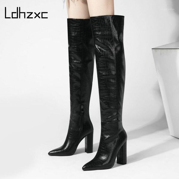 ldhzxc plus size 34-43 new brand women boots thick high heels knee high boots pointed toe ladies shoes western female1, Black
ldhzxc plus size 34-43 new brand women boots thick high heels knee high boots pointed toe ladies shoes western female1, Black