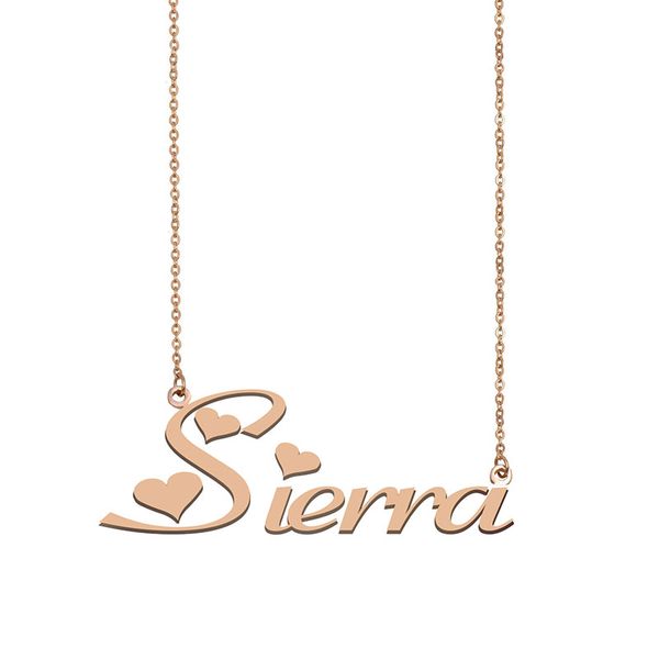 Sierra Name Necklace Custom Nameplate Pendant for Women Girls Birthday Gift Kids Best Friends Jewelry 18k Gold Plated Stainless Steel, Silver
Sierra Name Necklace Custom Nameplate Pendant for Women Girls Birthday Gift Kids Best Friends Jewelry 18k Gold Plated Stainless Steel, Silver
