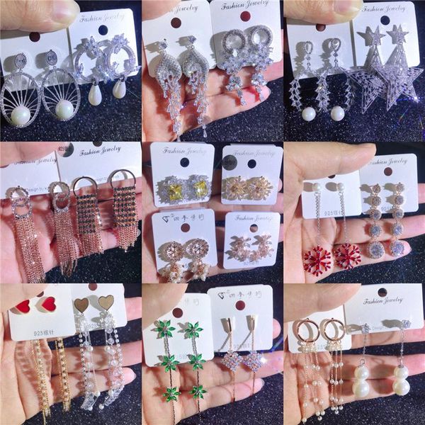 new s925 silver needle long earring copper micro inlay color temperament fashion earrings earrings pendant female mixed batch, Golden;silver
new s925 silver needle long earring copper micro inlay color temperament fashion earrings earrings pendant female mixed batch, Golden;silver