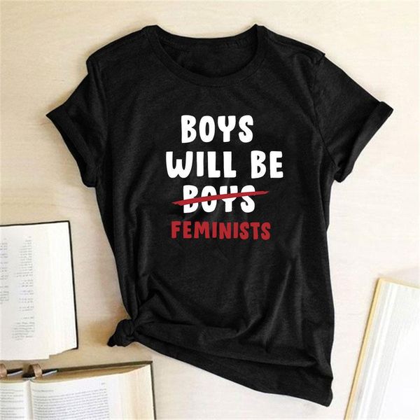 boys will be feminists letter print women t-shirt short sleeve summer loose feminism feminism tee shirts femme ropa de mujer, White
boys will be feminists letter print women t-shirt short sleeve summer loose feminism feminism tee shirts femme ropa de mujer, White