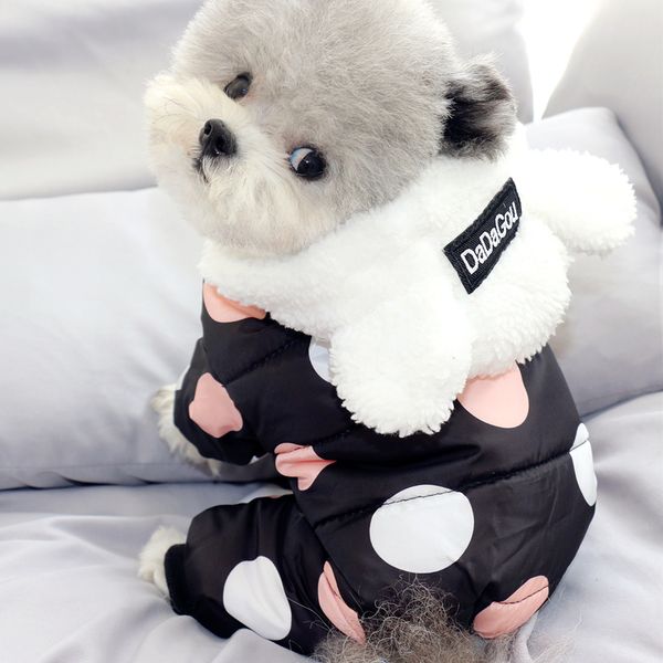 winter dog clothes hoodie coat big polka dot cotton coat thicken winter warm clothes for small dogs puppy sweater dogs pets t200902
winter dog clothes hoodie coat big polka dot cotton coat thicken winter warm clothes for small dogs puppy sweater dogs pets t200902
