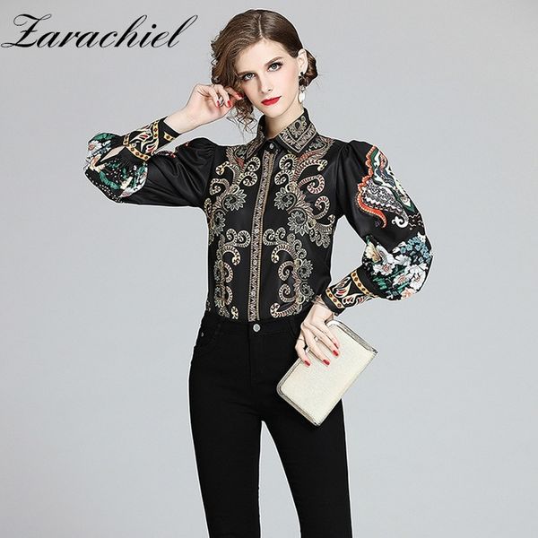 new spring women's runway designer puff lantern long sleeve turn down collar retro totem printed shirt blouse fashion tide 201028, White
new spring women's runway designer puff lantern long sleeve turn down collar retro totem printed shirt blouse fashion tide 201028, White