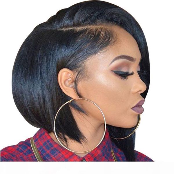 lace front человеческих волос парики бразильский реми волос короткие боб парик с pre щипковых hairline 130% плотность, Black
lace front человеческих волос парики бразильский реми волос короткие боб парик с pre щипковых hairline 130% плотность, Black