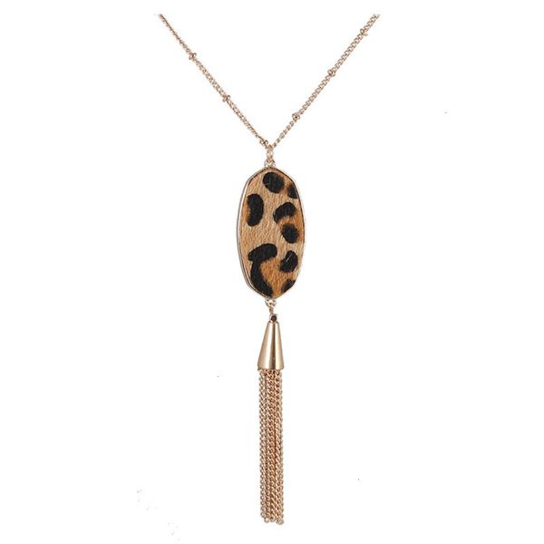 leopard tassel jewelry pendant geometry horse hair long necklace women's bead chain necklace sweater chain, Silver
leopard tassel jewelry pendant geometry horse hair long necklace women's bead chain necklace sweater chain, Silver
