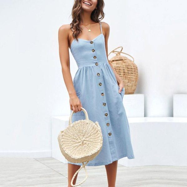 casual dresses summer 2021 women button v-neck sleeveless beach boho midi pocket plus size loose ladies fashion vestido, Black;gray
casual dresses summer 2021 women button v-neck sleeveless beach boho midi pocket plus size loose ladies fashion vestido, Black;gray
