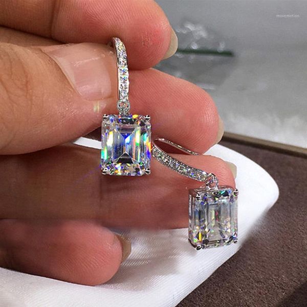 huitan classic 4 square shape women drop earring with small hoop ladies earring shine cubic zirconia jewelry1, Silver
huitan classic 4 square shape women drop earring with small hoop ladies earring shine cubic zirconia jewelry1, Silver