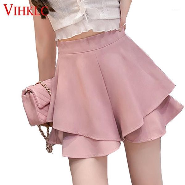 vihklc zipper tiered summer shorts 2020 new pink street chic high waist shorts wide leg women tiered elegant bottoms t5951, White;black
vihklc zipper tiered summer shorts 2020 new pink street chic high waist shorts wide leg women tiered elegant bottoms t5951, White;black