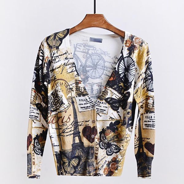 women's knits & tees 2021 printed autumn knit cardigan sweater + eiffel tower fall women knit1, White
women's knits & tees 2021 printed autumn knit cardigan sweater + eiffel tower fall women knit1, White
