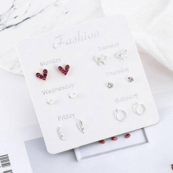 6 pairs/set white simulated pearl love heart earrings set for women jewelry on ear stud earrings kit bijouteria brincos bijoux1, Golden;silver
6 pairs/set white simulated pearl love heart earrings set for women jewelry on ear stud earrings kit bijouteria brincos bijoux1, Golden;silver