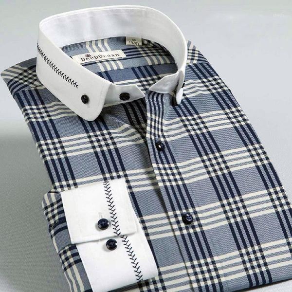 deepocean men's long sleeve shirt stitching plaid casual men's korean slim fit1, White;black
deepocean men's long sleeve shirt stitching plaid casual men's korean slim fit1, White;black