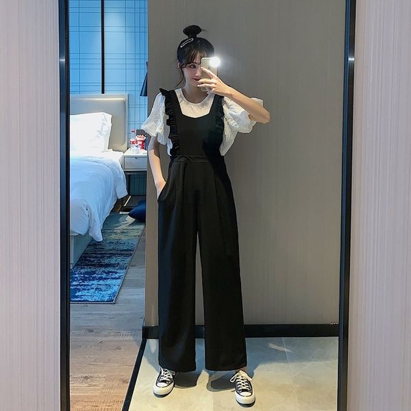 luccd summer suit hong new kong style high waisted slim leg sensual summer hong kong suit wood ear wide design strap pants women's fash, Gray
luccd summer suit hong new kong style high waisted slim leg sensual summer hong kong suit wood ear wide design strap pants women's fash, Gray