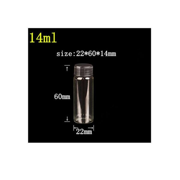 22*60*14mm 14ml glass bottles with plastic lid transparent empty glass gift bottles jars black cap 10 jlldou
22*60*14mm 14ml glass bottles with plastic lid transparent empty glass gift bottles jars black cap 10 jlldou