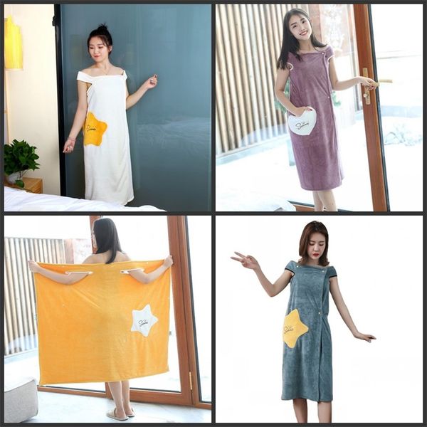 women wearable bath towel dress pure cotton bathrobe spa suspenders soft wrap skirt towels super absorbent home textile 60 o2
women wearable bath towel dress pure cotton bathrobe spa suspenders soft wrap skirt towels super absorbent home textile 60 o2