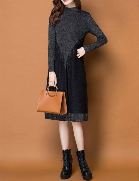 women dress spring autumn winter long sleeve black knitted dress simple elegant party midi dress plus size vestidos de festa 35 201110, Black;gray
women dress spring autumn winter long sleeve black knitted dress simple elegant party midi dress plus size vestidos de festa 35 201110, Black;gray