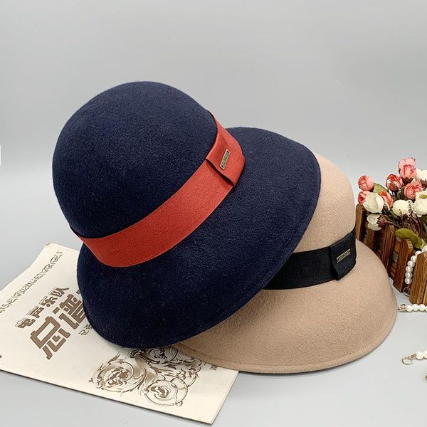 stingy brim hats high grade autumn winter female woolen cap celebrity hepburn british style elegance retro casual width sunblock bucket hat, Blue;gray
stingy brim hats high grade autumn winter female woolen cap celebrity hepburn british style elegance retro casual width sunblock bucket hat, Blue;gray