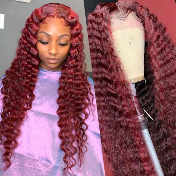 180 density deep wave wigs human hair 99j colored burgundy lace front human hair wigs for women with transprant lace pre plucked, Black;brown
180 density deep wave wigs human hair 99j colored burgundy lace front human hair wigs for women with transprant lace pre plucked, Black;brown