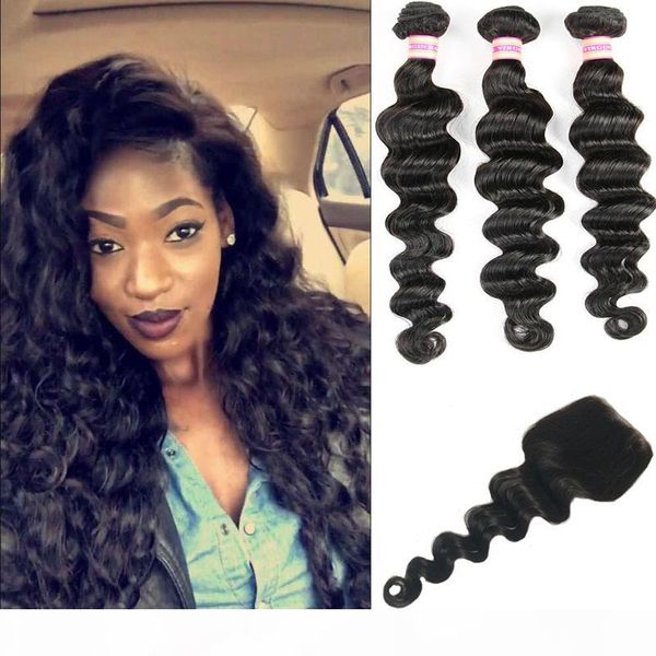 malaysian virgin human hair bundles loose wave with closure 4 5 bundles with closure indian loose deep hair extensions, Black
malaysian virgin human hair bundles loose wave with closure 4 5 bundles with closure indian loose deep hair extensions, Black