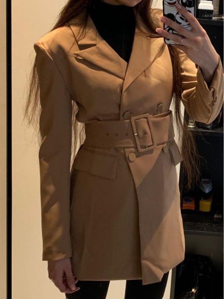 fashion 2019 women khaki casual spring autumn jacket female elegant adjustable waist with belt long sleeve casaco feminino1, Black;brown
fashion 2019 women khaki casual spring autumn jacket female elegant adjustable waist with belt long sleeve casaco feminino1, Black;brown