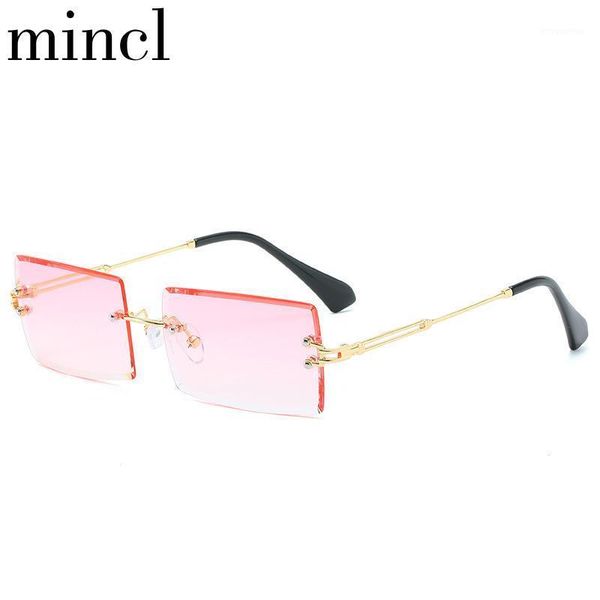 mincl/2020 new fashion small rectangle sunglasses women ultralight candy color rimless ocean sun glasses uv400 nx1, White;black
mincl/2020 new fashion small rectangle sunglasses women ultralight candy color rimless ocean sun glasses uv400 nx1, White;black