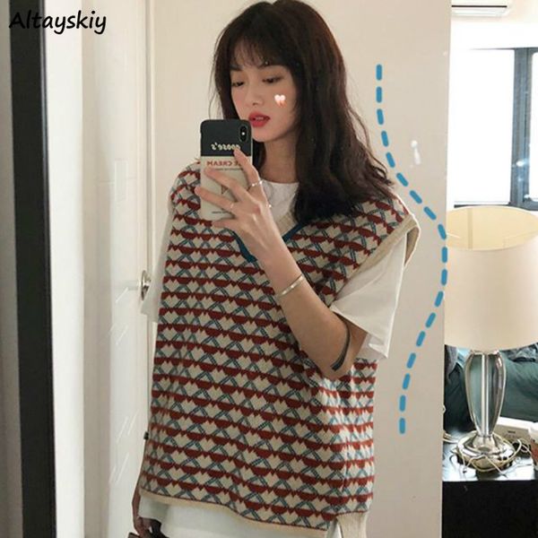vests women plaid patchwork preppy style student popular vest girls tank knit loose street wear female clothing chic bf red cute 1023, Black;white
vests women plaid patchwork preppy style student popular vest girls tank knit loose street wear female clothing chic bf red cute 1023, Black;white