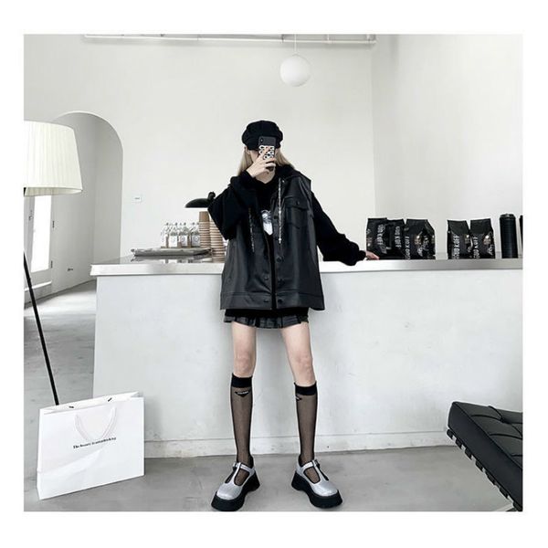 spring 2021 new fashion plutonium leather vests women fine occasional fitting of female waistcoat y179 bl7y, Black
spring 2021 new fashion plutonium leather vests women fine occasional fitting of female waistcoat y179 bl7y, Black