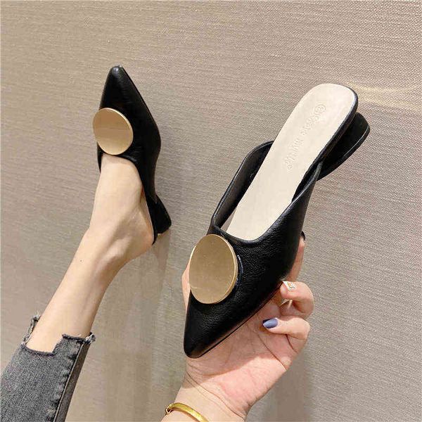 dress shoes 2022 summer fashion baotou semi trailer pointed flat bottomed lazy men wear muller women's shoes, Black
dress shoes 2022 summer fashion baotou semi trailer pointed flat bottomed lazy men wear muller women's shoes, Black