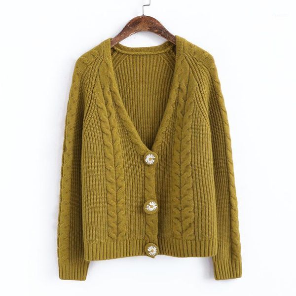 johnature women solid color knitted cardigan sweaters 2020 autumn new v-neck long sleeve button women cloths casual sweaters1, White
johnature women solid color knitted cardigan sweaters 2020 autumn new v-neck long sleeve button women cloths casual sweaters1, White