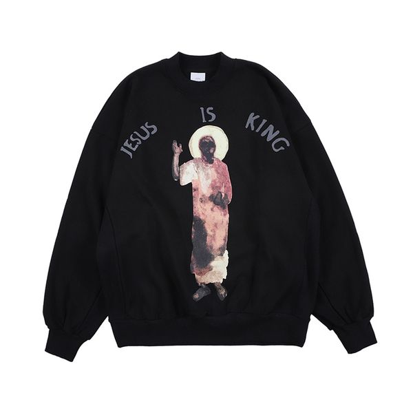 2021 new sweatshirt jesus is king printing sleeve hoodie hip hop male fashion oversize hoodies 3ahf, Black
2021 new sweatshirt jesus is king printing sleeve hoodie hip hop male fashion oversize hoodies 3ahf, Black