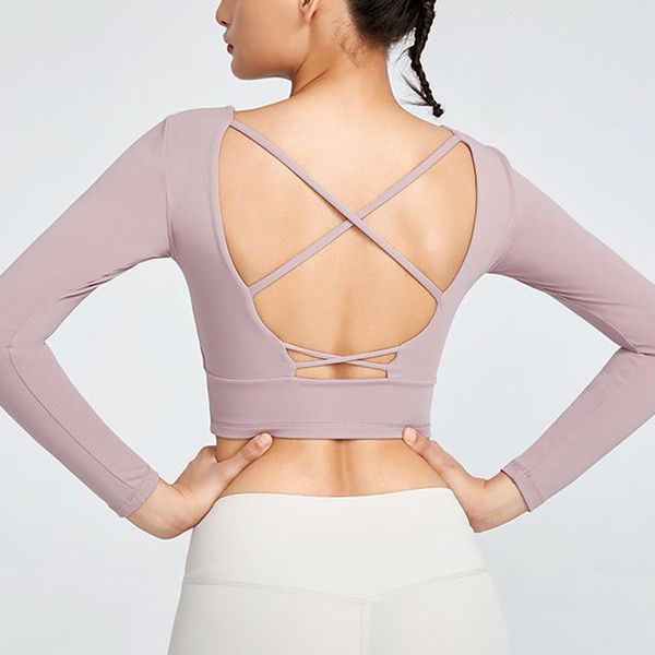 long sleeve crop gym workout with built in bra running yoga t shirt sport bras women cropped jacket fitness shirts, White;red
long sleeve crop gym workout with built in bra running yoga t shirt sport bras women cropped jacket fitness shirts, White;red