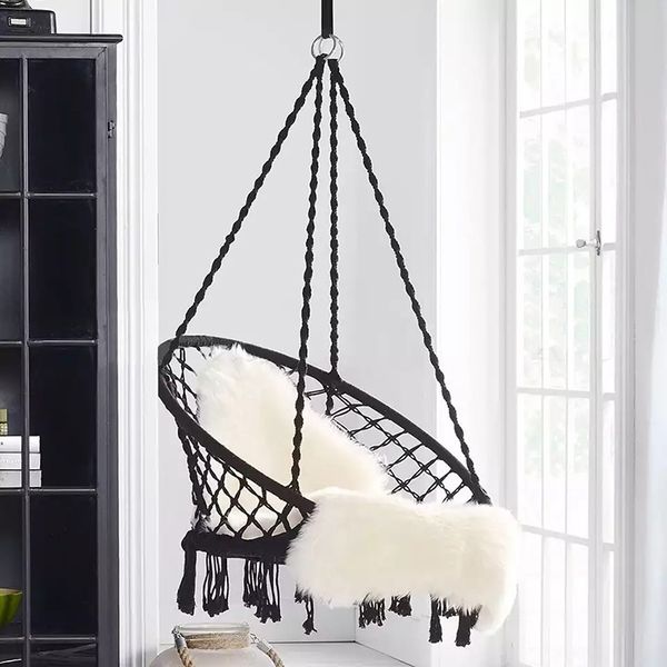 nordic style round hammock anti-rollover swing rope outdoor indoor hanging tassel hanging chair garden seat for child 1009
nordic style round hammock anti-rollover swing rope outdoor indoor hanging tassel hanging chair garden seat for child 1009