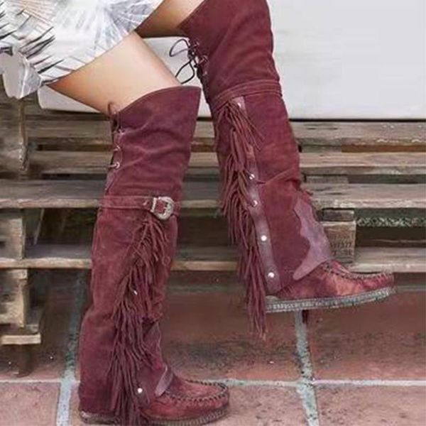 2020 woman knee high boots flat comfort long boots 2020 suede women vintage tassel leather autumn winter shoe plus size 34-43, Black
2020 woman knee high boots flat comfort long boots 2020 suede women vintage tassel leather autumn winter shoe plus size 34-43, Black