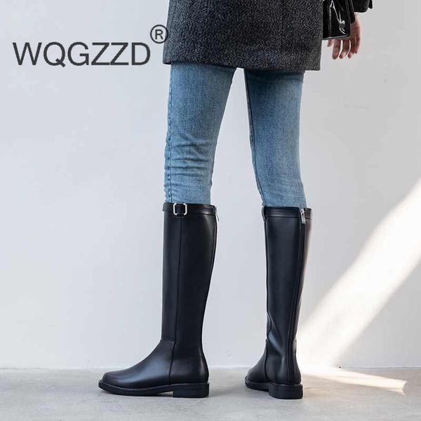 botas mujer new winter shoes women high boots cow leather keep warm streetwear long boots metal fasteners knee high femme, Black
botas mujer new winter shoes women high boots cow leather keep warm streetwear long boots metal fasteners knee high femme, Black
