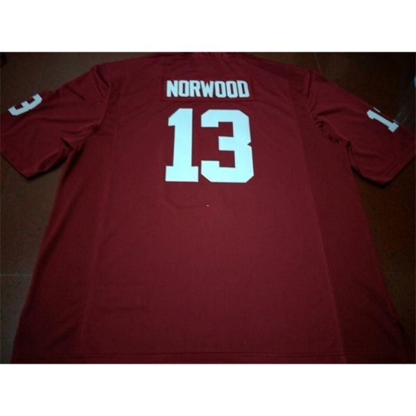 121 oklahoma sooners #13 tre norwood real full embroidery college jersey size s-4xl or custom any name or number jersey, Black
121 oklahoma sooners #13 tre norwood real full embroidery college jersey size s-4xl or custom any name or number jersey, Black
