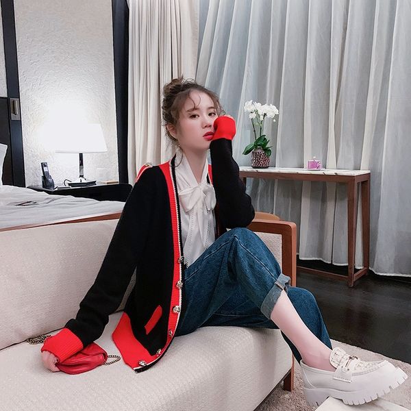 spring 2020 new style small fragrant style cashmere sweater women's fragrant cardigancardigan knitted cardigan net red ojcti, White;black
spring 2020 new style small fragrant style cashmere sweater women's fragrant cardigancardigan knitted cardigan net red ojcti, White;black