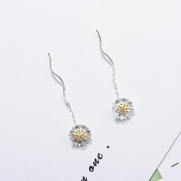 obear siver plated plant gold color daisy drop earrings fashion dangle ear for women fine jewelry gift1, Silver
obear siver plated plant gold color daisy drop earrings fashion dangle ear for women fine jewelry gift1, Silver