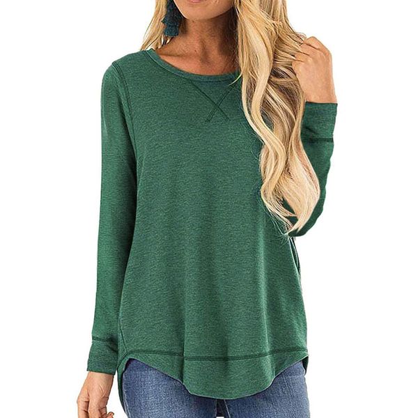 2020 new autumn women's amazon fall/winter style ladies european and american long-sleeved t-shirts, Gray;blue
2020 new autumn women's amazon fall/winter style ladies european and american long-sleeved t-shirts, Gray;blue