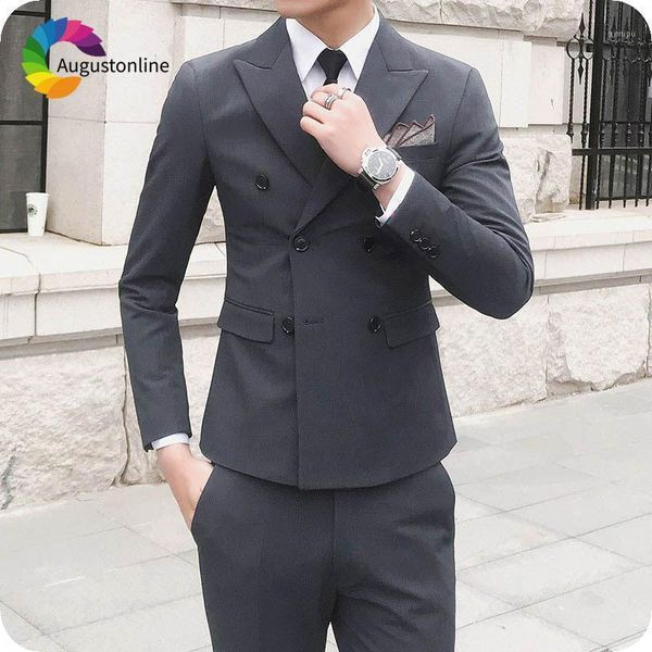 grey men suits latest coat pant designs slim fit groom tuxedo casual male blazers 2piece jacket pants terno masculino costume1, White;black
grey men suits latest coat pant designs slim fit groom tuxedo casual male blazers 2piece jacket pants terno masculino costume1, White;black