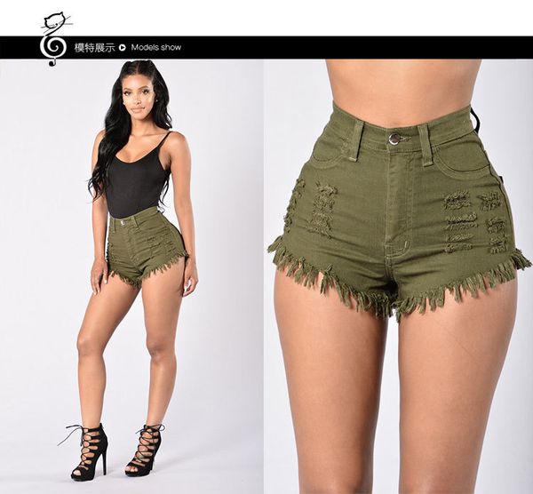 women summer slim fit high waisted denim shorts vintage mini jeans pants, White;black
women summer slim fit high waisted denim shorts vintage mini jeans pants, White;black