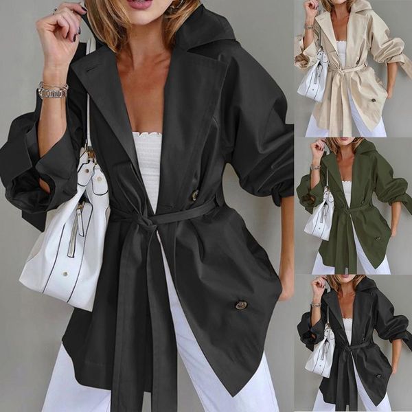 outdoor jackets&hoodies 2021 autumn winter women trench coat large lapel solid long single-breasted sleeve pockets overcoat, Blue;black
outdoor jackets&hoodies 2021 autumn winter women trench coat large lapel solid long single-breasted sleeve pockets overcoat, Blue;black