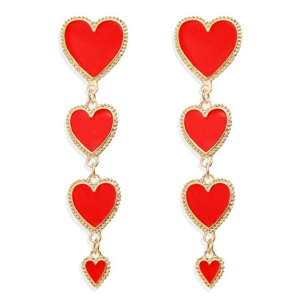 europe and america new style creative retro elegant red heart ear stud tassels heart shape elegant long earrings women's, Silver
europe and america new style creative retro elegant red heart ear stud tassels heart shape elegant long earrings women's, Silver
