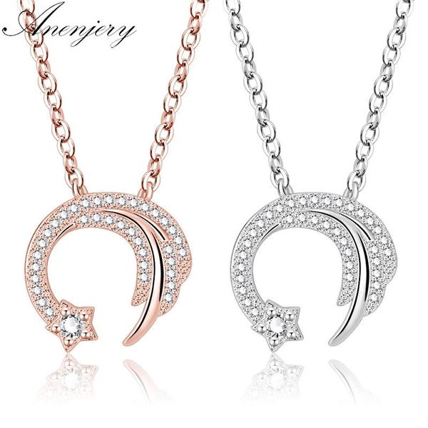 chains anenjery silver color meteor love star zircon necklace women clavicle chain choker collier s-n346
chains anenjery silver color meteor love star zircon necklace women clavicle chain choker collier s-n346