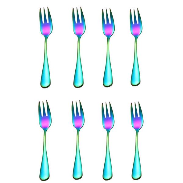 8pc colors cake fork stainless steel gold forks for fruit salad small rainbow fork useful dessert for snack dinnerware#35
8pc colors cake fork stainless steel gold forks for fruit salad small rainbow fork useful dessert for snack dinnerware#35