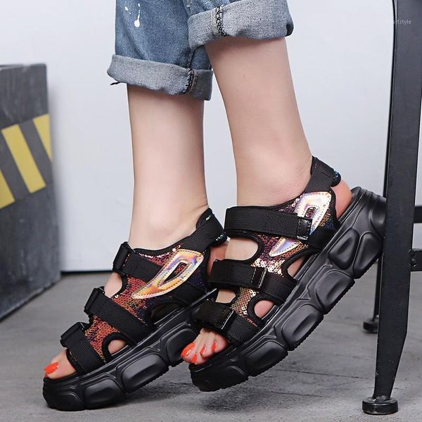 2020 new summer women sport sandals wedge hollow out women sandals outdoor cool platform shoes beach shoes1, Black
2020 new summer women sport sandals wedge hollow out women sandals outdoor cool platform shoes beach shoes1, Black