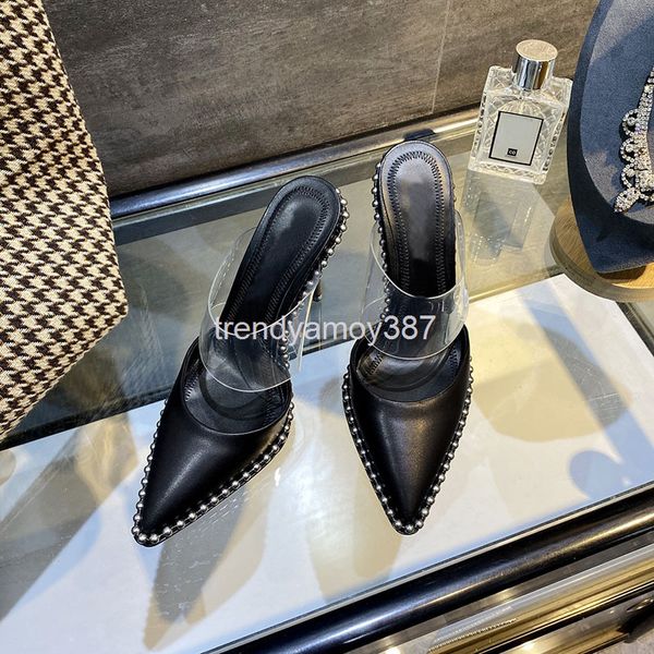 slippers 21 steel ball beading fashion embellishment transparent rubber baotou thin heel patent leather temperament trend high-heeled women&, Black
slippers 21 steel ball beading fashion embellishment transparent rubber baotou thin heel patent leather temperament trend high-heeled women&, Black
